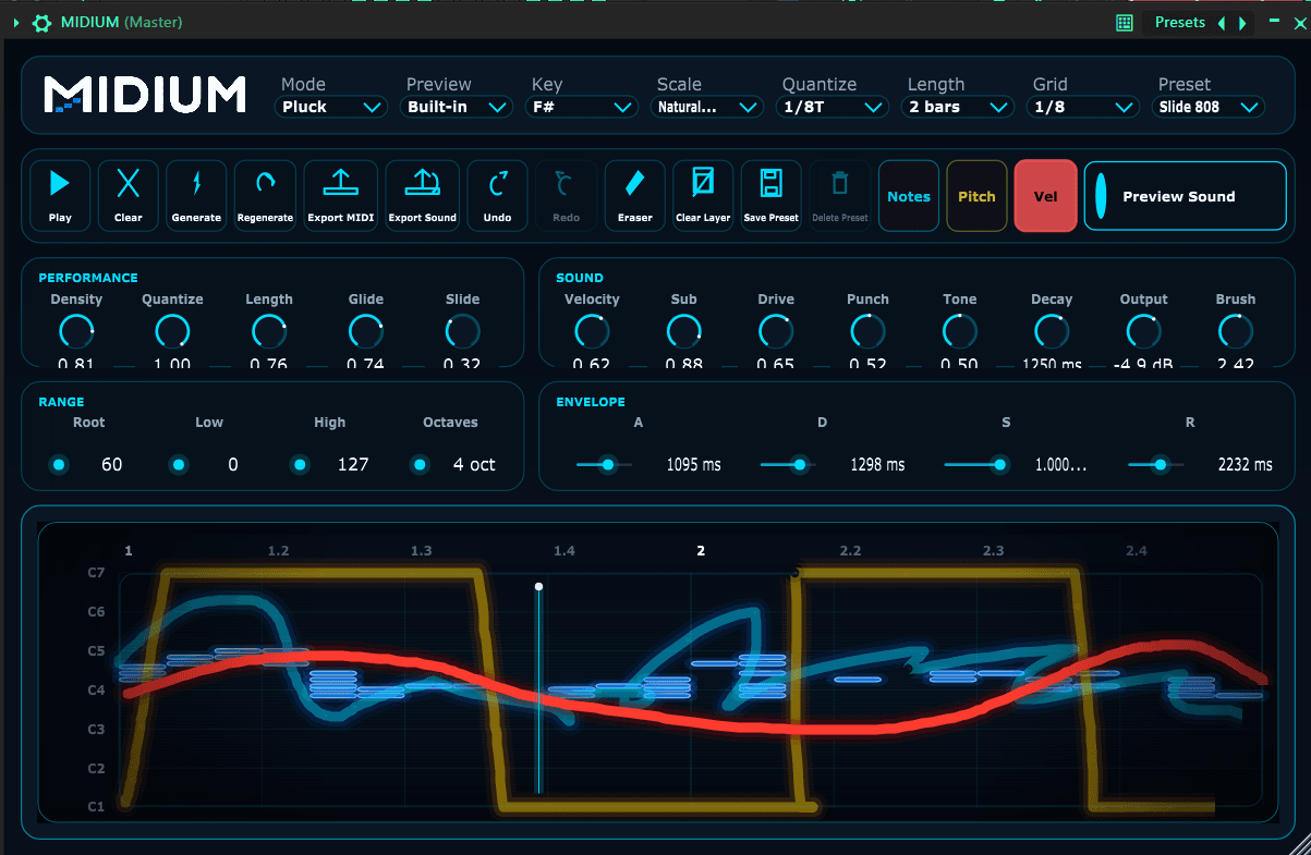 MIDIUM interface screenshot